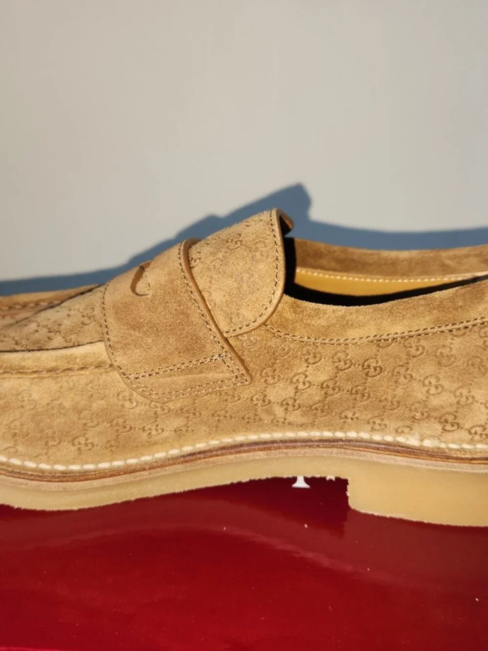 NIB Gucci GG suede loafer with web G 9 US 9.5